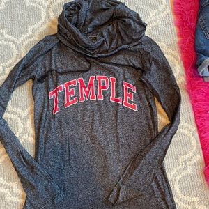 Authentic Temple University Cowl Neck Hoodie